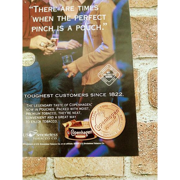2004 Copenhagen Print Ad Cowboy Hat Belt Buckle Tavern Perfect Pinch Pouch Quote - Picture 9 of 9